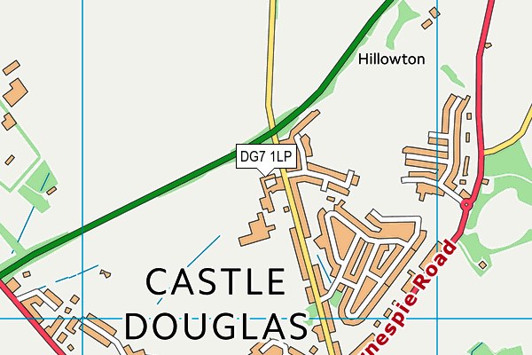 DG7 1LP map - OS VectorMap District (Ordnance Survey)