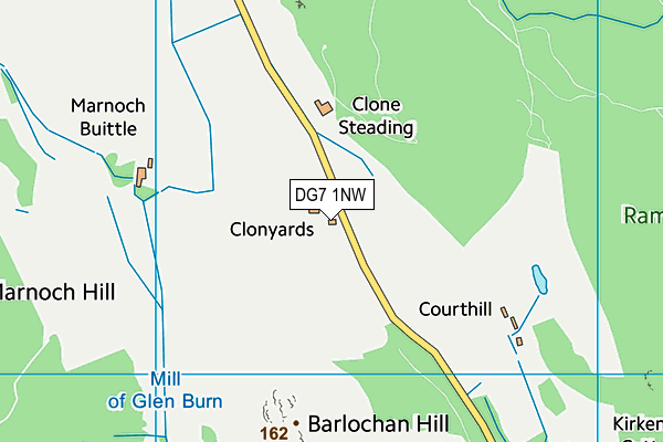 DG7 1NW map - OS VectorMap District (Ordnance Survey)