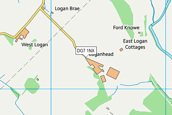 DG7 1NX map - OS VectorMap District (Ordnance Survey)