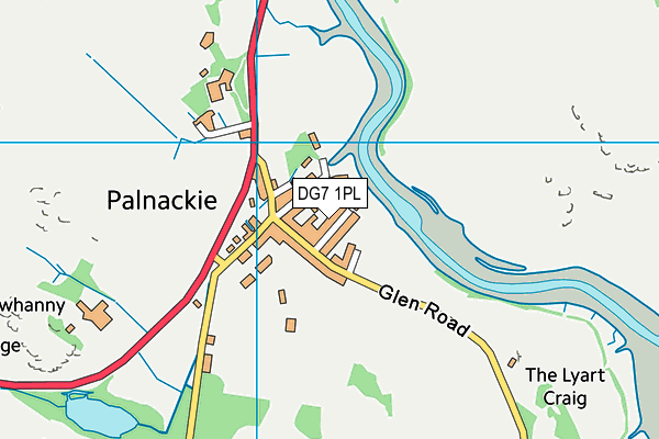 DG7 1PL map - OS VectorMap District (Ordnance Survey)