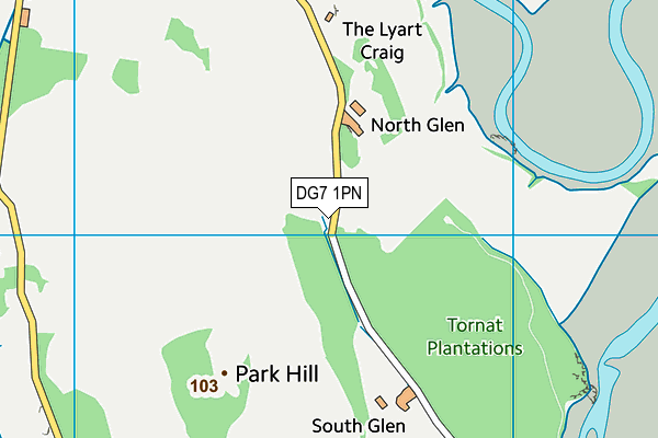 DG7 1PN map - OS VectorMap District (Ordnance Survey)