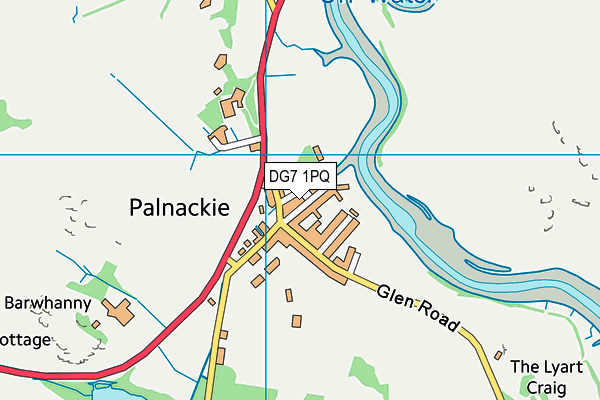 DG7 1PQ map - OS VectorMap District (Ordnance Survey)