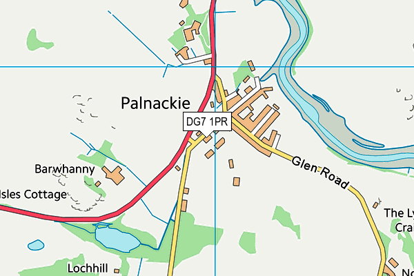 DG7 1PR map - OS VectorMap District (Ordnance Survey)