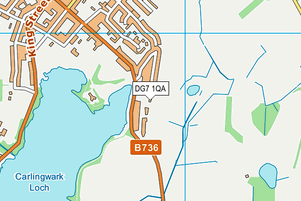 DG7 1QA map - OS VectorMap District (Ordnance Survey)