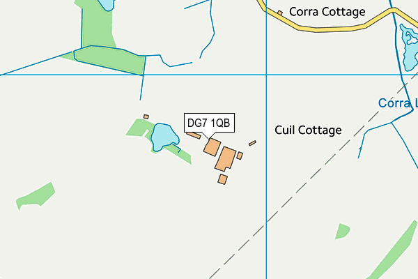 DG7 1QB map - OS VectorMap District (Ordnance Survey)