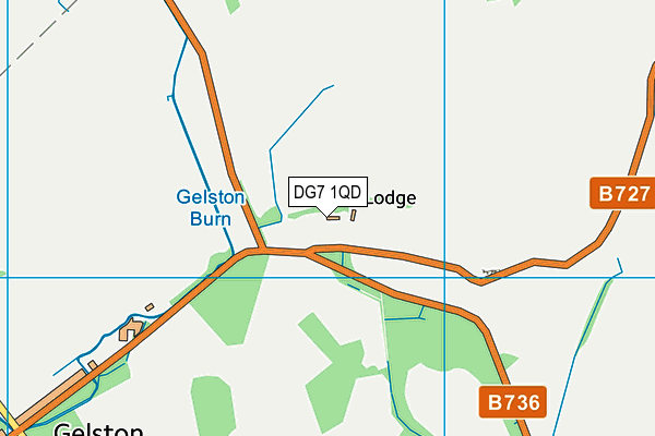 DG7 1QD map - OS VectorMap District (Ordnance Survey)