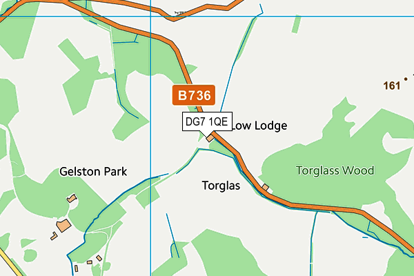 DG7 1QE map - OS VectorMap District (Ordnance Survey)