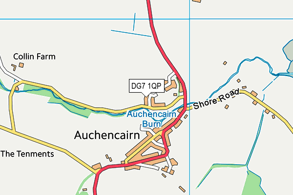 DG7 1QP map - OS VectorMap District (Ordnance Survey)