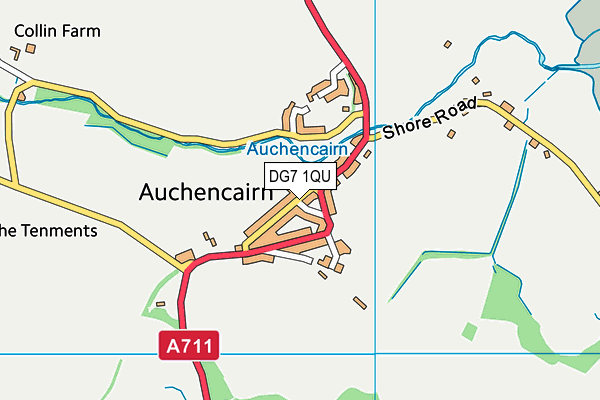 DG7 1QU map - OS VectorMap District (Ordnance Survey)