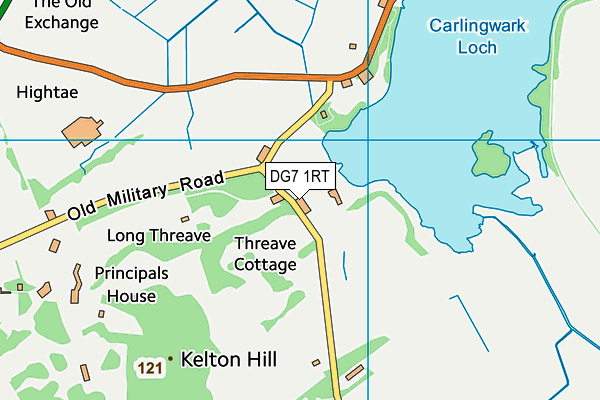 DG7 1RT map - OS VectorMap District (Ordnance Survey)