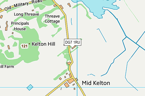 DG7 1RU map - OS VectorMap District (Ordnance Survey)