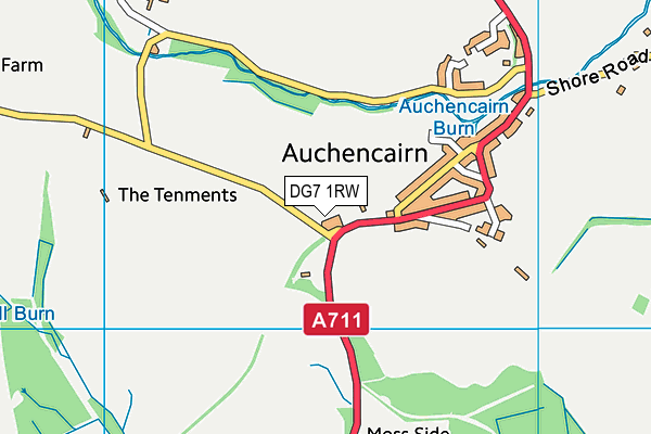 DG7 1RW map - OS VectorMap District (Ordnance Survey)