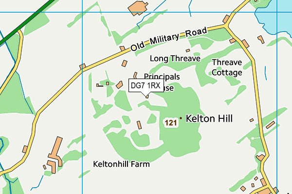 DG7 1RX map - OS VectorMap District (Ordnance Survey)