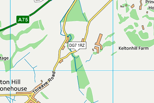 DG7 1RZ map - OS VectorMap District (Ordnance Survey)