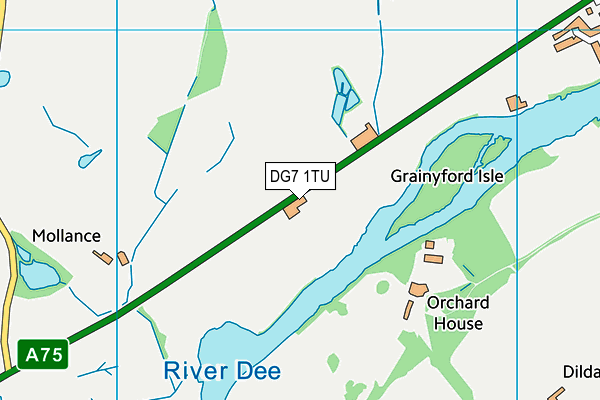 DG7 1TU map - OS VectorMap District (Ordnance Survey)