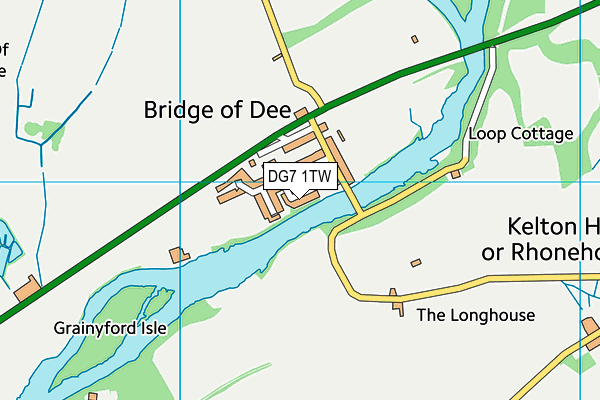DG7 1TW map - OS VectorMap District (Ordnance Survey)