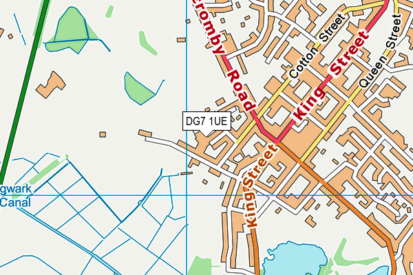 DG7 1UE map - OS VectorMap District (Ordnance Survey)