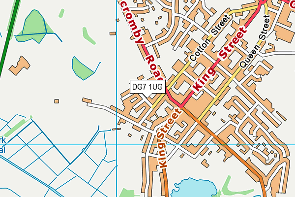 DG7 1UG map - OS VectorMap District (Ordnance Survey)