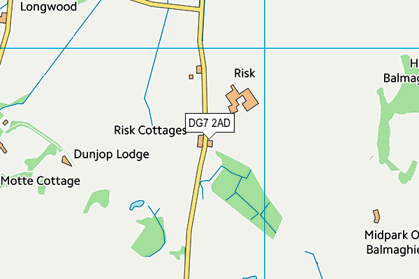 DG7 2AD map - OS VectorMap District (Ordnance Survey)