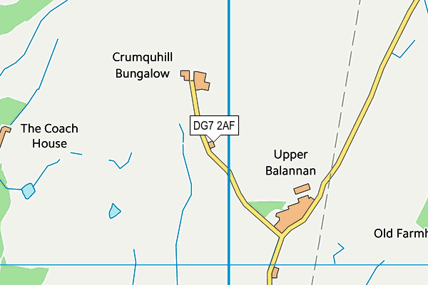 DG7 2AF map - OS VectorMap District (Ordnance Survey)