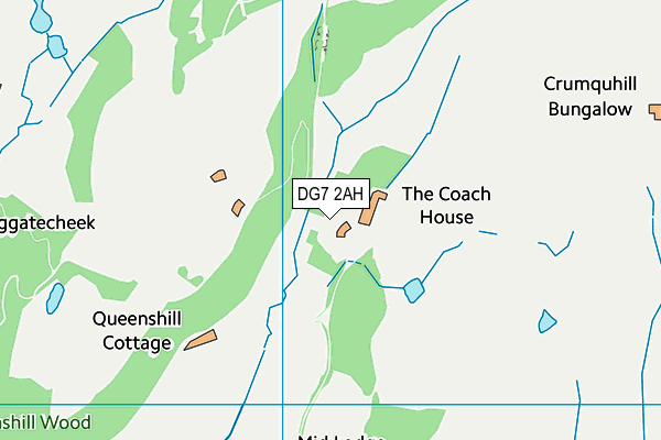 DG7 2AH map - OS VectorMap District (Ordnance Survey)