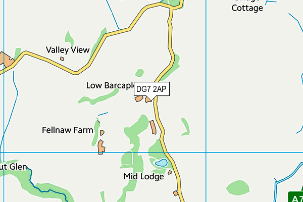 DG7 2AP map - OS VectorMap District (Ordnance Survey)