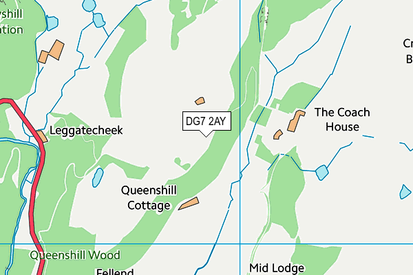 DG7 2AY map - OS VectorMap District (Ordnance Survey)