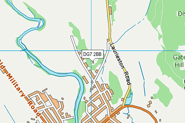 DG7 2BB map - OS VectorMap District (Ordnance Survey)