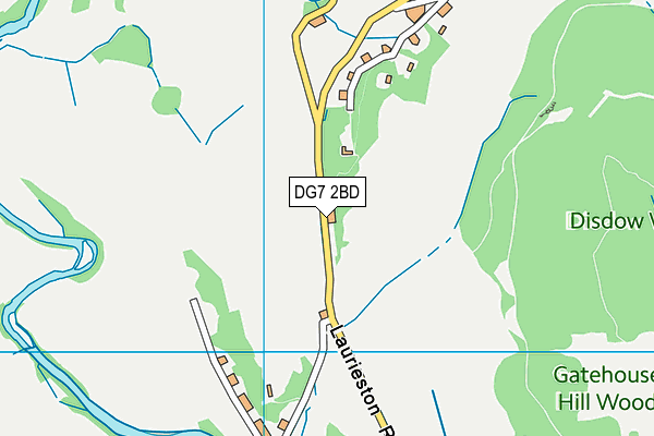 DG7 2BD map - OS VectorMap District (Ordnance Survey)