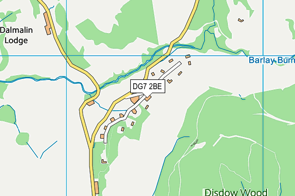 DG7 2BE map - OS VectorMap District (Ordnance Survey)