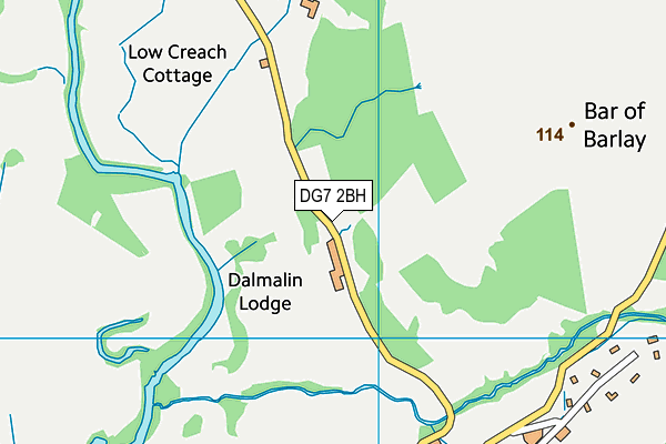 DG7 2BH map - OS VectorMap District (Ordnance Survey)
