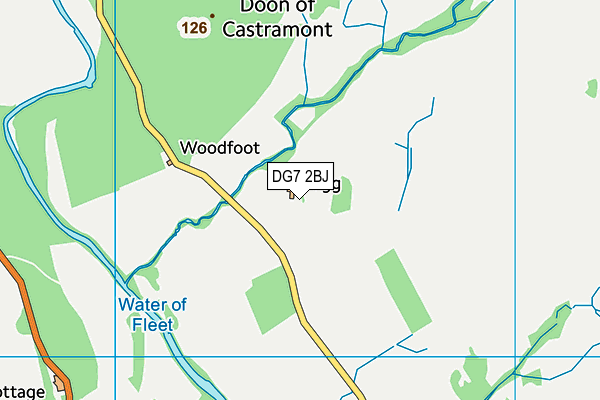 DG7 2BJ map - OS VectorMap District (Ordnance Survey)