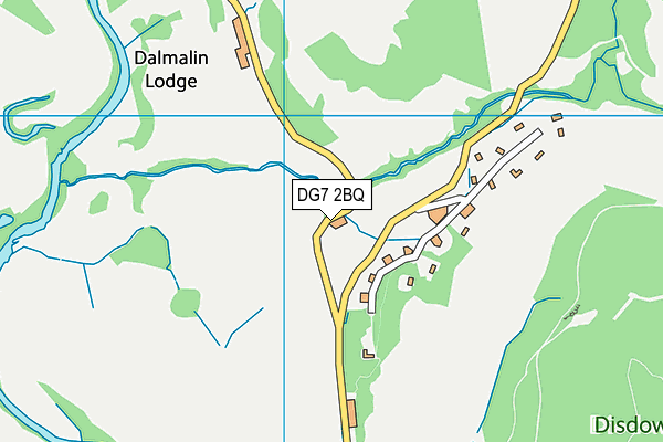 DG7 2BQ map - OS VectorMap District (Ordnance Survey)