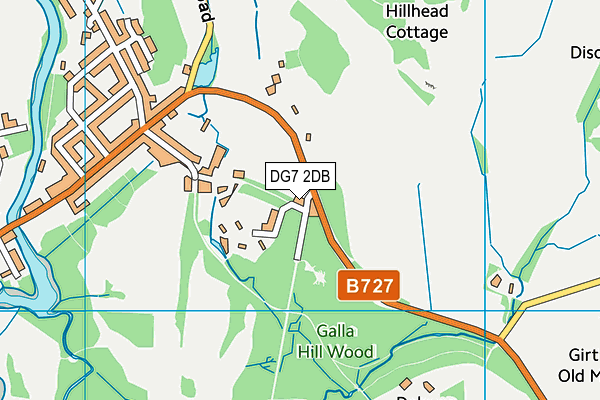 DG7 2DB map - OS VectorMap District (Ordnance Survey)