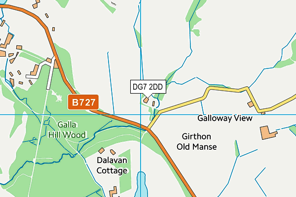 DG7 2DD map - OS VectorMap District (Ordnance Survey)