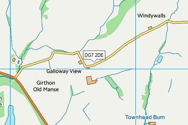 DG7 2DE map - OS VectorMap District (Ordnance Survey)