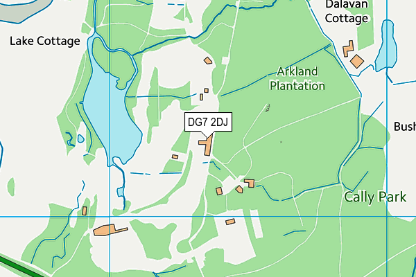 DG7 2DJ map - OS VectorMap District (Ordnance Survey)