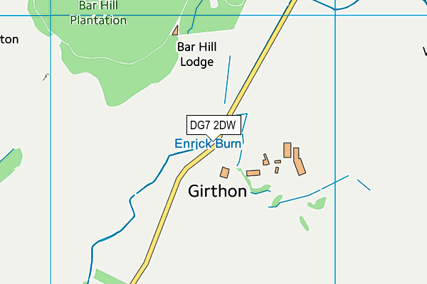 DG7 2DW map - OS VectorMap District (Ordnance Survey)