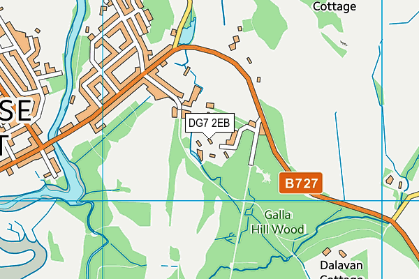 DG7 2EB map - OS VectorMap District (Ordnance Survey)