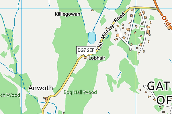 DG7 2EF map - OS VectorMap District (Ordnance Survey)