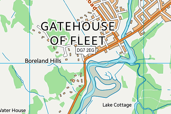 DG7 2EG map - OS VectorMap District (Ordnance Survey)