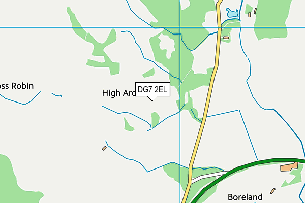 DG7 2EL map - OS VectorMap District (Ordnance Survey)