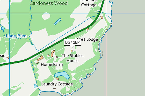 DG7 2EP map - OS VectorMap District (Ordnance Survey)