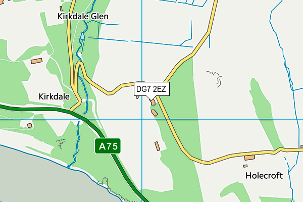 DG7 2EZ map - OS VectorMap District (Ordnance Survey)