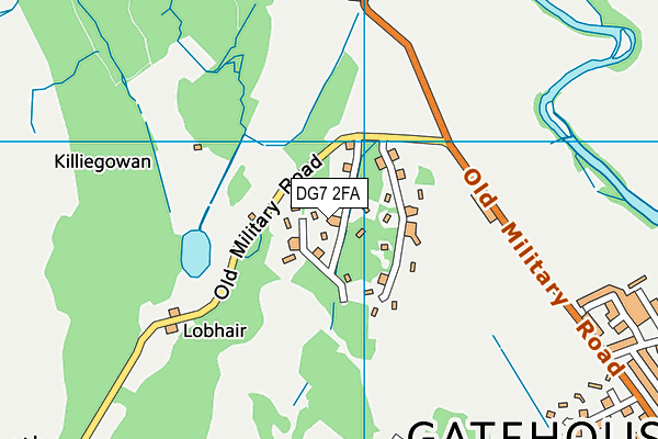 DG7 2FA map - OS VectorMap District (Ordnance Survey)