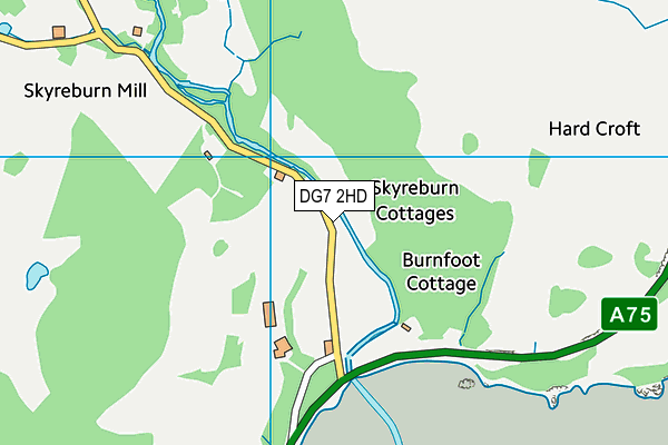 DG7 2HD map - OS VectorMap District (Ordnance Survey)