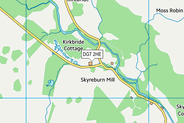 DG7 2HE map - OS VectorMap District (Ordnance Survey)