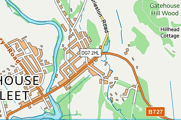 DG7 2HL map - OS VectorMap District (Ordnance Survey)