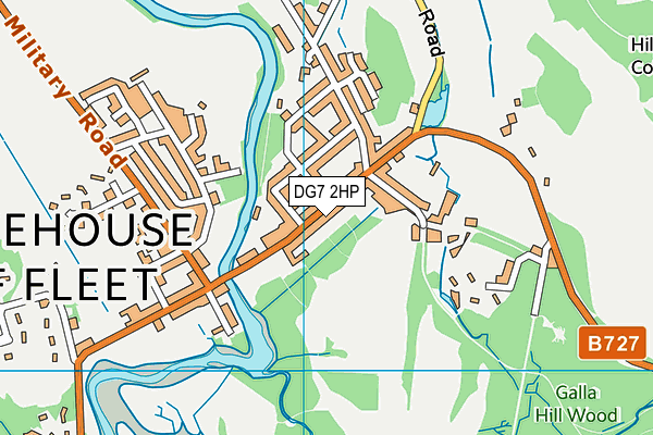 DG7 2HP map - OS VectorMap District (Ordnance Survey)