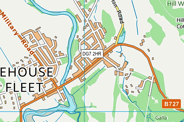 DG7 2HR map - OS VectorMap District (Ordnance Survey)